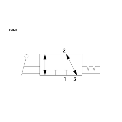 0820400005 NUMATICS/AVENTICS MECHANICAL VALVE<BR>AP SERIES 3/2 SPR RTN M5 TRD (HAND LEVER)